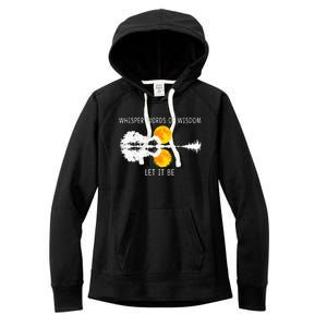 Whisper Words Of Wisdom LetIt Be Guitar Lake Shadow Women's Fleece Hoodie