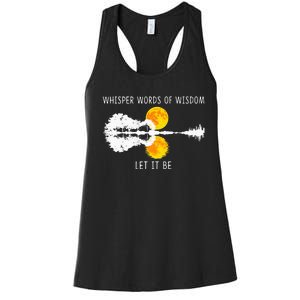 Whisper Words Of Wisdom LetIt Be Guitar Lake Shadow Women's Racerback Tank