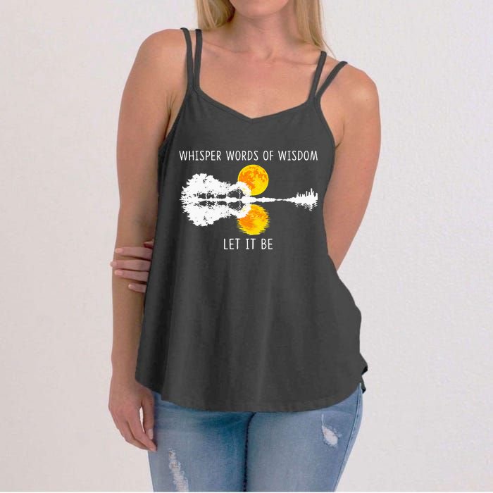 Whisper Words Of Wisdom LetIt Be Guitar Lake Shadow Women's Strappy Tank