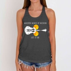 Whisper Words Of Wisdom LetIt Be Guitar Lake Shadow Women's Knotted Racerback Tank