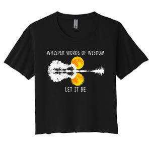 Whisper Words Of Wisdom LetIt Be Guitar Lake Shadow Women's Crop Top Tee