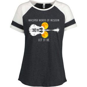 Whisper Words Of Wisdom LetIt Be Guitar Lake Shadow Enza Ladies Jersey Colorblock Tee