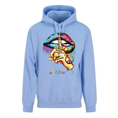 Whisper Words Of Wisdom Let Peace Signal Let It Be Unisex Surf Hoodie