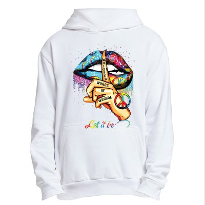 Whisper Words Of Wisdom Let Peace Signal Let It Be Urban Pullover Hoodie