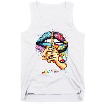 Whisper Words Of Wisdom Let Peace Signal Let It Be Tank Top