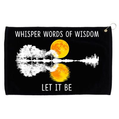 Whisper Words Of Wisdom Let It Be Guitar Lake Shadow Grommeted Golf Towel