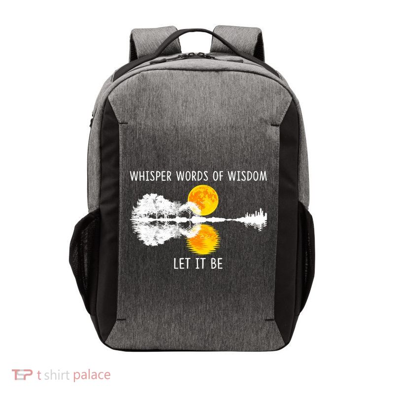 Whisper Words Of Wisdom Let It Be Guitar Lake Shadow Vector Backpack