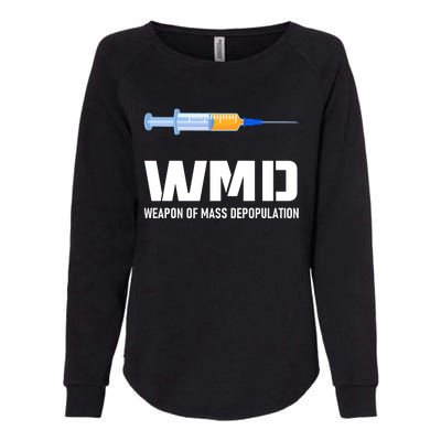 WMD Weapon Of Mass Depopulation Womens California Wash Sweatshirt