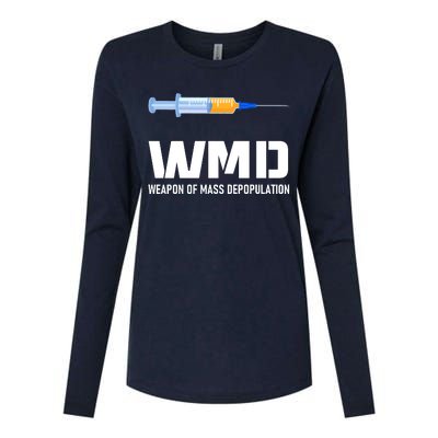 WMD Weapon Of Mass Depopulation Womens Cotton Relaxed Long Sleeve T-Shirt