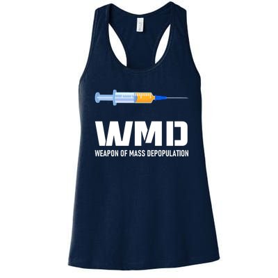 WMD Weapon Of Mass Depopulation Women's Racerback Tank