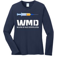 WMD Weapon Of Mass Depopulation Ladies Long Sleeve Shirt