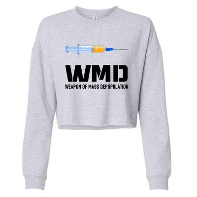 WMD Weapon Of Mass Depopulation Cropped Pullover Crew