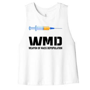 WMD Weapon Of Mass Depopulation Women's Racerback Cropped Tank