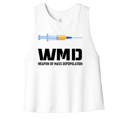 WMD Weapon Of Mass Depopulation Women's Racerback Cropped Tank