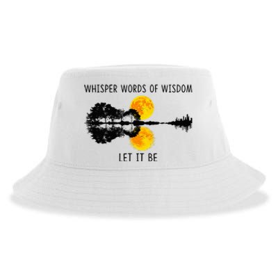 Whisper Words Of Wisdom Letit Be Guitar Lake Shadow Sustainable Bucket Hat