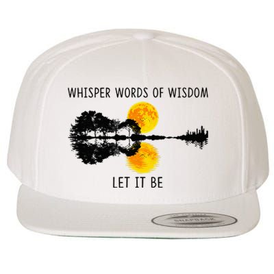 Whisper Words Of Wisdom Letit Be Guitar Lake Shadow Wool Snapback Cap