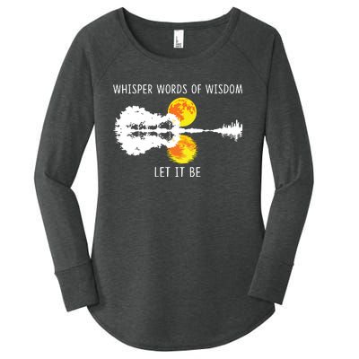 Whisper Words Of Wisdom Letit Be Guitar Lake Shadow Women's Perfect Tri Tunic Long Sleeve Shirt