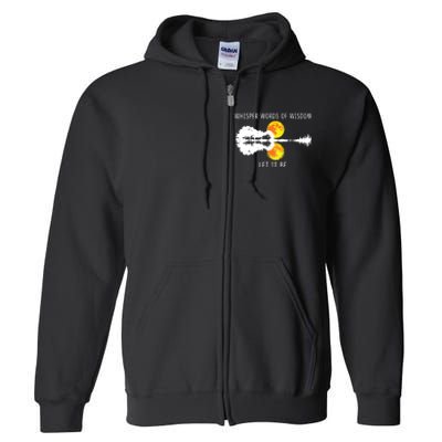 Whisper Words Of Wisdom Letit Be Guitar Lake Shadow Full Zip Hoodie