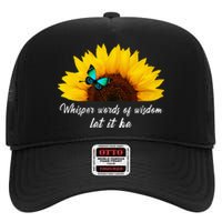 Whisper Words Of Wisdom Let It Be With Butterfly High Crown Mesh Back Trucker Hat