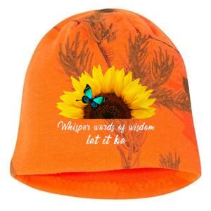 Whisper Words Of Wisdom Let It Be With Butterfly Kati - Camo Knit Beanie