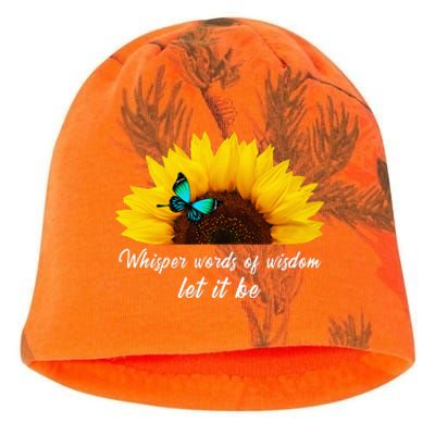 Whisper Words Of Wisdom Let It Be With Butterfly Kati - Camo Knit Beanie