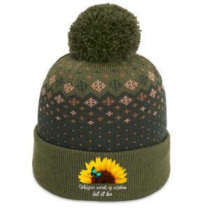 Whisper Words Of Wisdom Let It Be With Butterfly The Baniff Cuffed Pom Beanie