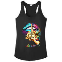 Whisper words of wisdom let peace let funny quotes Ladies PosiCharge Competitor Racerback Tank