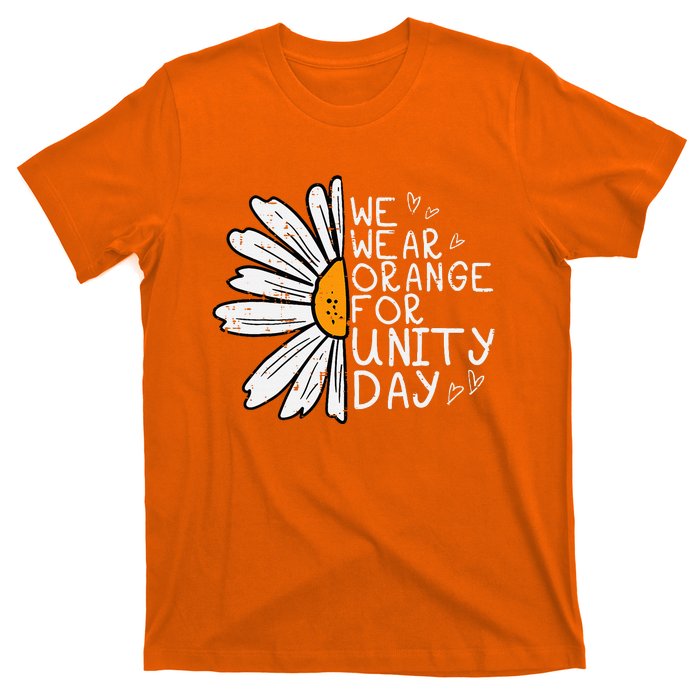 We Wear Orange For Unity Day Daisy Anti Bullying T-Shirt