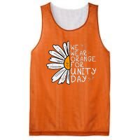 We Wear Orange For Unity Day Daisy Anti Bullying Mesh Reversible Basketball Jersey Tank