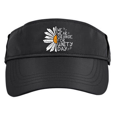 We Wear Orange For Unity Day Daisy Anti Bullying Adult Drive Performance Visor