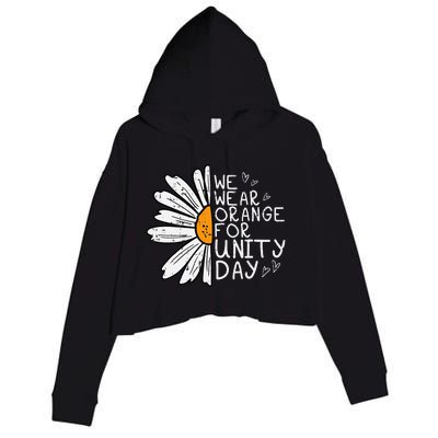 We Wear Orange For Unity Day Daisy Anti Bullying Crop Fleece Hoodie