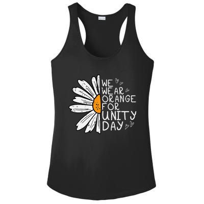 We Wear Orange For Unity Day Daisy Anti Bullying Ladies PosiCharge Competitor Racerback Tank