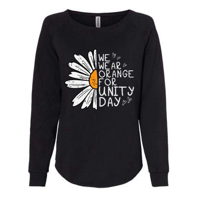 We Wear Orange For Unity Day Daisy Anti Bullying Womens California Wash Sweatshirt