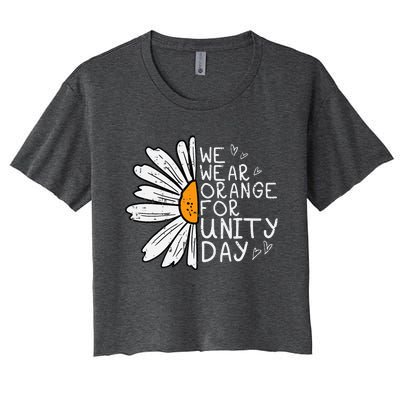 We Wear Orange For Unity Day Daisy Anti Bullying Women's Crop Top Tee