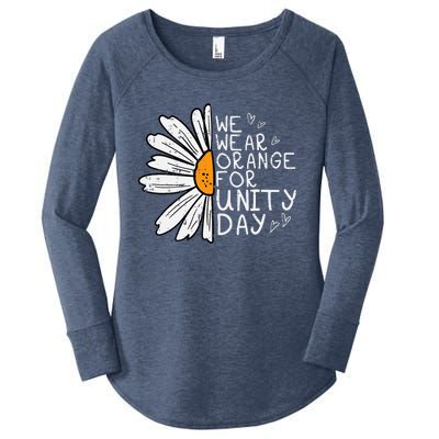 We Wear Orange For Unity Day Daisy Anti Bullying Women's Perfect Tri Tunic Long Sleeve Shirt