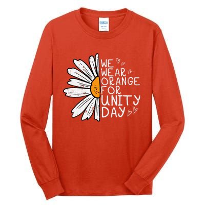 We Wear Orange For Unity Day Daisy Anti Bullying Tall Long Sleeve T-Shirt