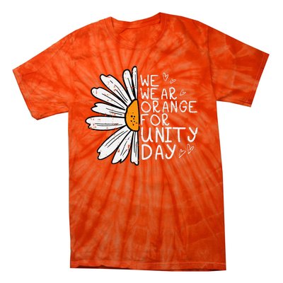 We Wear Orange For Unity Day Daisy Anti Bullying Tie-Dye T-Shirt