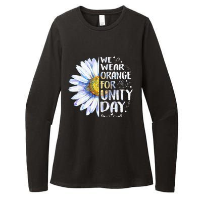 We Wear Orange Daisy Flower For Unity Day Anti Bullying Womens CVC Long Sleeve Shirt