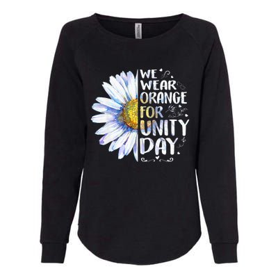 We Wear Orange Daisy Flower For Unity Day Anti Bullying Womens California Wash Sweatshirt