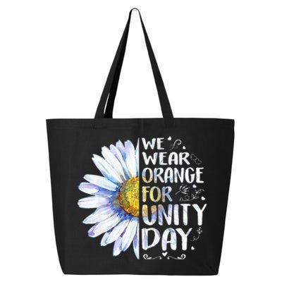 We Wear Orange Daisy Flower For Unity Day Anti Bullying 25L Jumbo Tote