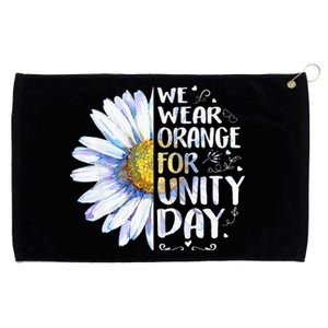 We Wear Orange Daisy Flower For Unity Day Anti Bullying Grommeted Golf Towel