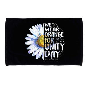 We Wear Orange Daisy Flower For Unity Day Anti Bullying Microfiber Hand Towel