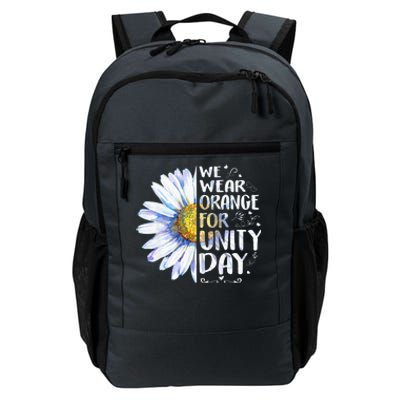 We Wear Orange Daisy Flower For Unity Day Anti Bullying Daily Commute Backpack