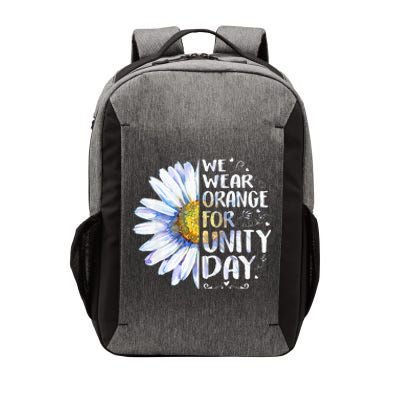 We Wear Orange Daisy Flower For Unity Day Anti Bullying Vector Backpack