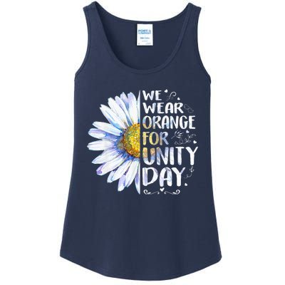 We Wear Orange Daisy Flower For Unity Day Anti Bullying Ladies Essential Tank