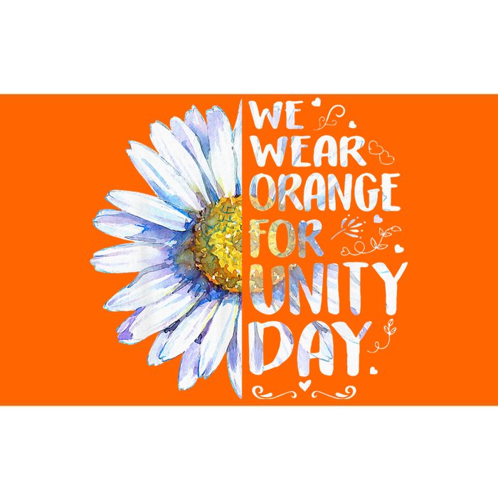 We Wear Orange Daisy Flower For Unity Day Anti Bullying Bumper Sticker