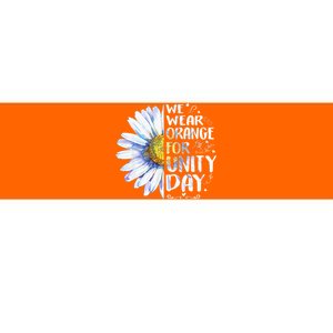 We Wear Orange Daisy Flower For Unity Day Anti Bullying Bumper Sticker