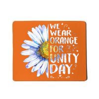 We Wear Orange Daisy Flower For Unity Day Anti Bullying Mousepad