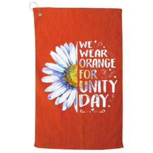 We Wear Orange Daisy Flower For Unity Day Anti Bullying Platinum Collection Golf Towel