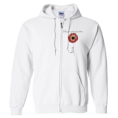 Whisper Words Of Wisdom Let Is Be Full Zip Hoodie